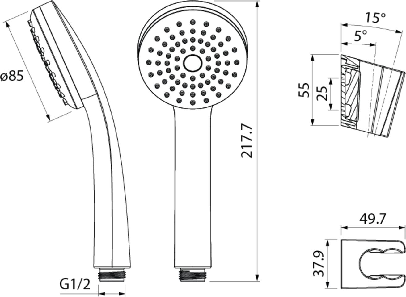 Душевой гарнитур, 001, Iddis, 0011F00i16