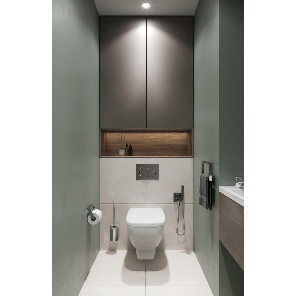 ПЭК Santek Нео, кнопка смыва хром, сиденье дюропласт Soft Close, 1.WH50.1.543