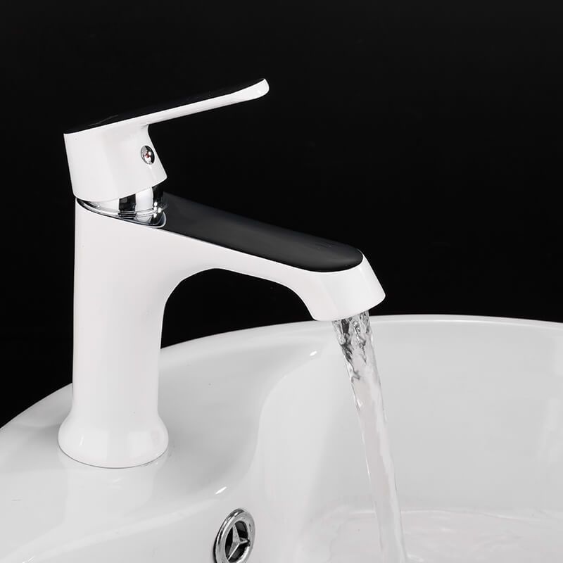 Смеситель для раковины белый/хром Frap F1031