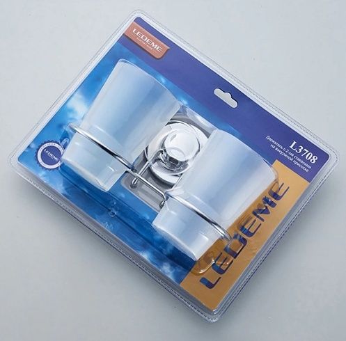 Держатель двух стаканов на вакуумной присоске Ledeme L3708