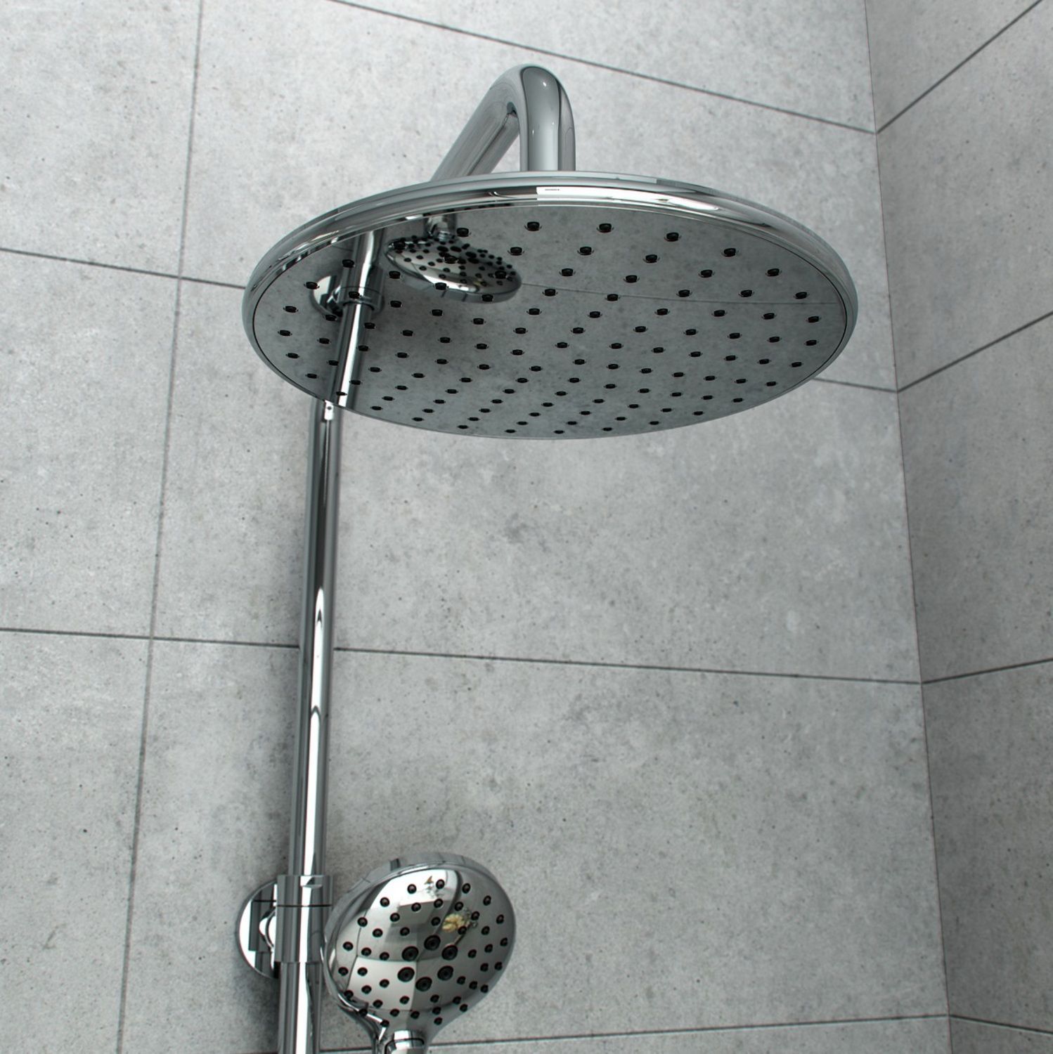 Душевой гарнитур с верхней лейкой, хром, Iddis Ray, RAYSB3Fi76