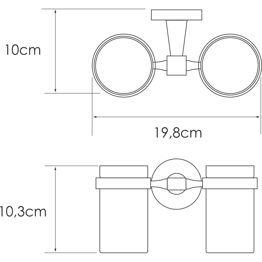 Подстаканник двойной WasserKRAFT Isen, K-4028D