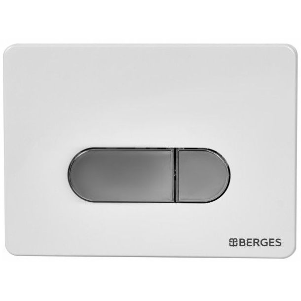 Комплект Berges Novum, кнопка D7 белая/хром, унитаз Ego Rimless, сиденье Toma Slim, 047237
