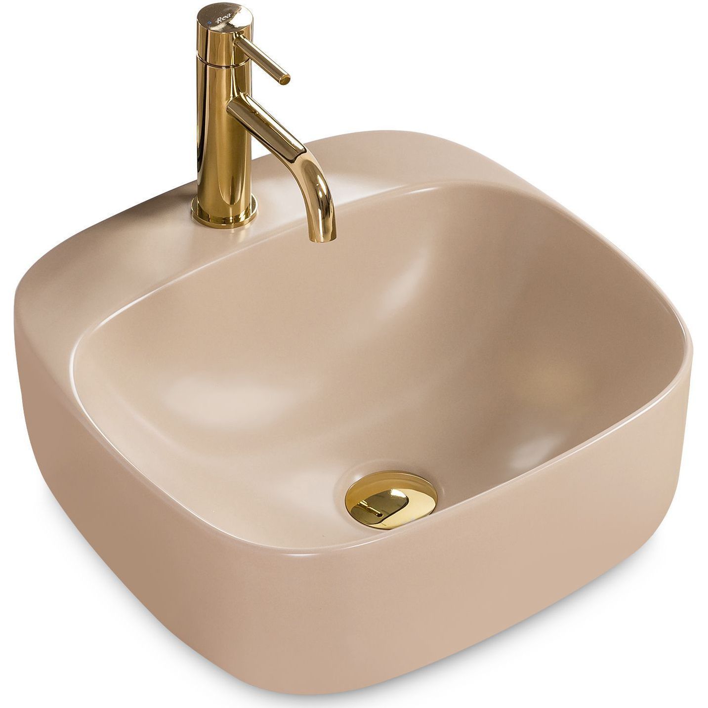 Умывальник Rea Luiza Beige Matt 42.5x42.5, REA-U9607
