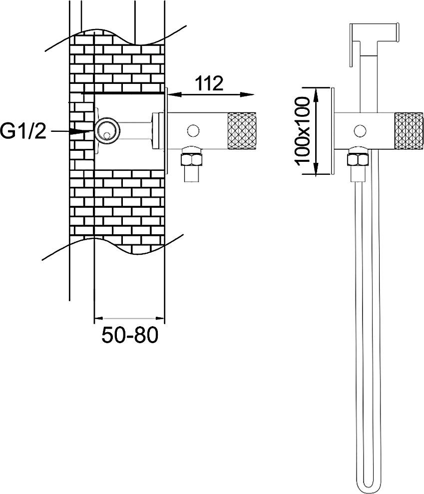 Гигиенический душ Rose, R225H
