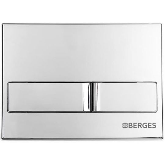 Комплект Berges Novum, кнопка L3 хром глянцевый, унитаз Albit S, сиденье Top Slim, 042438