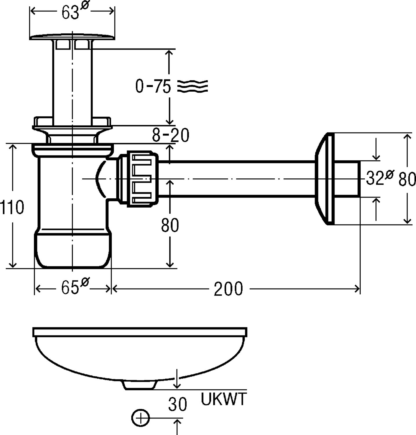 Сифон для умывальника Viega, 472528