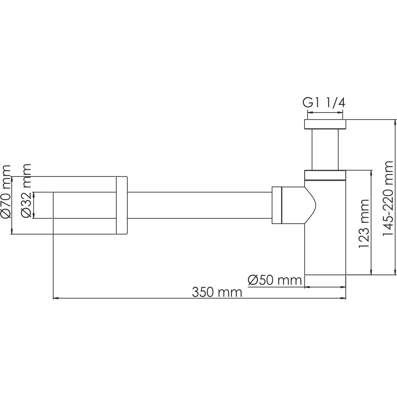 Сифон для раковины WasserKRAFT, A150