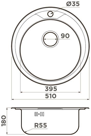 Мойка Omoikiri Asida 51-IN, 4993785