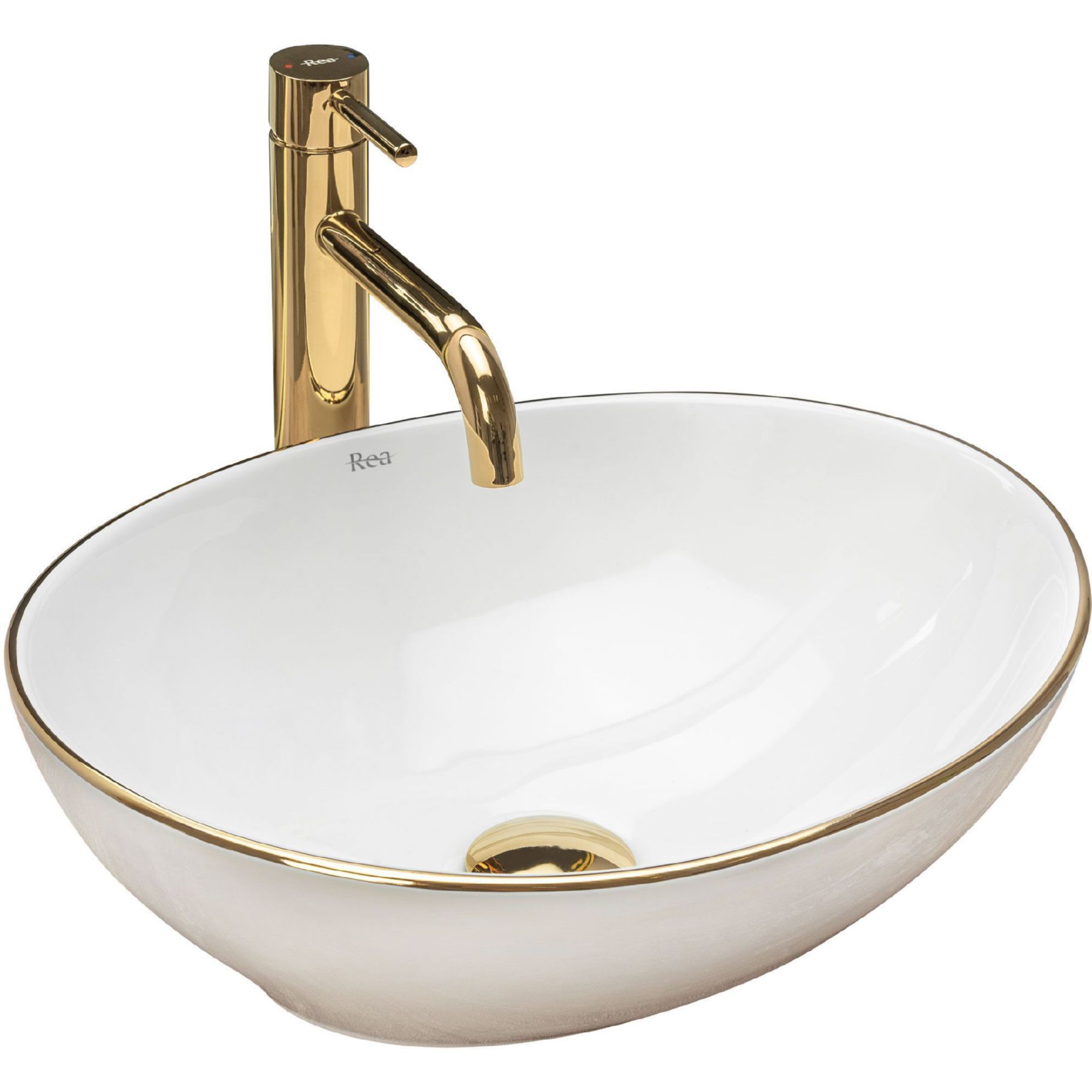 Умывальник Rea Sofia Gold Edge 41x34.5, REA-U3287