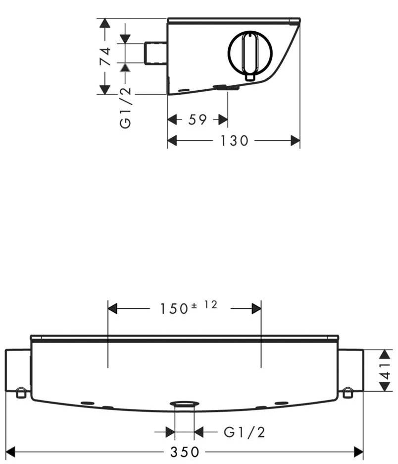 Термостат для душа Hansgrohe Ecostat Select, 13161400