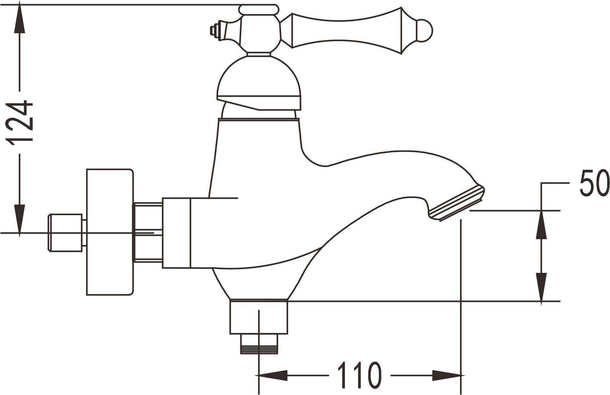 Смеситель для ванны Rose, R0102