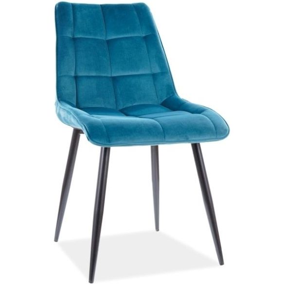 Стул Signla Chic Velvet бирюзовый/черный, CHICVCTU