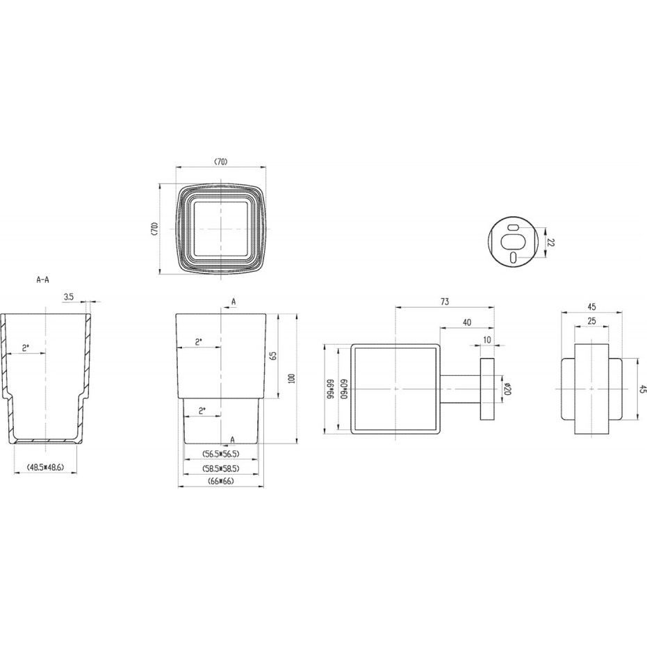 Держатель для стакана Villeroy & Boch Elements, хром, TVA15201900061