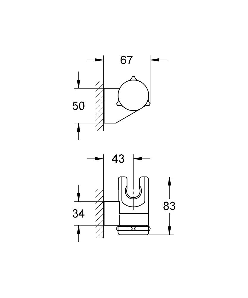 Держатель для ручного душа Grohe Relexa Plus, 28623000