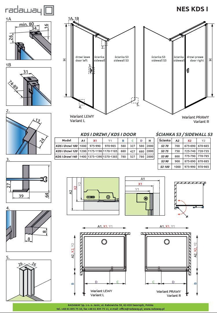 Душевая кабина Radaway Nes KDS I