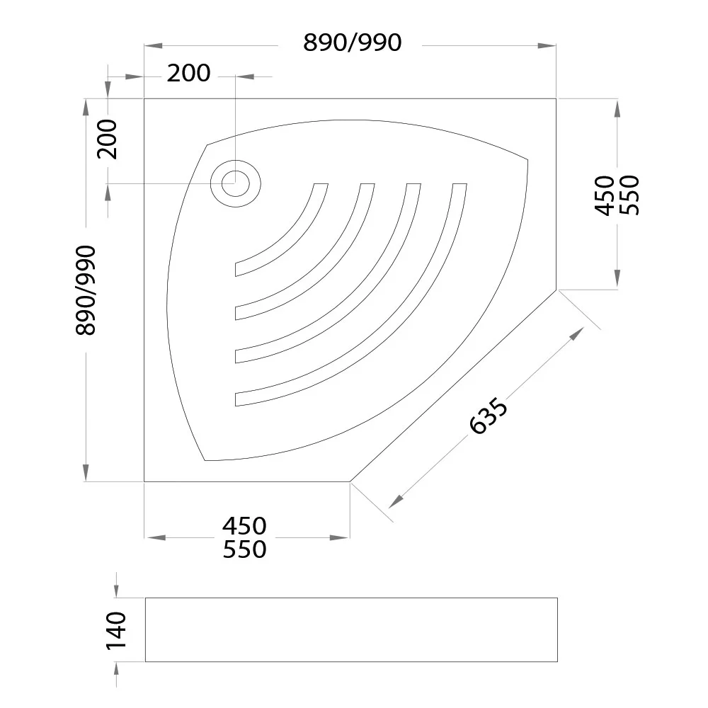 Поддон для душа Veconi TZ-03