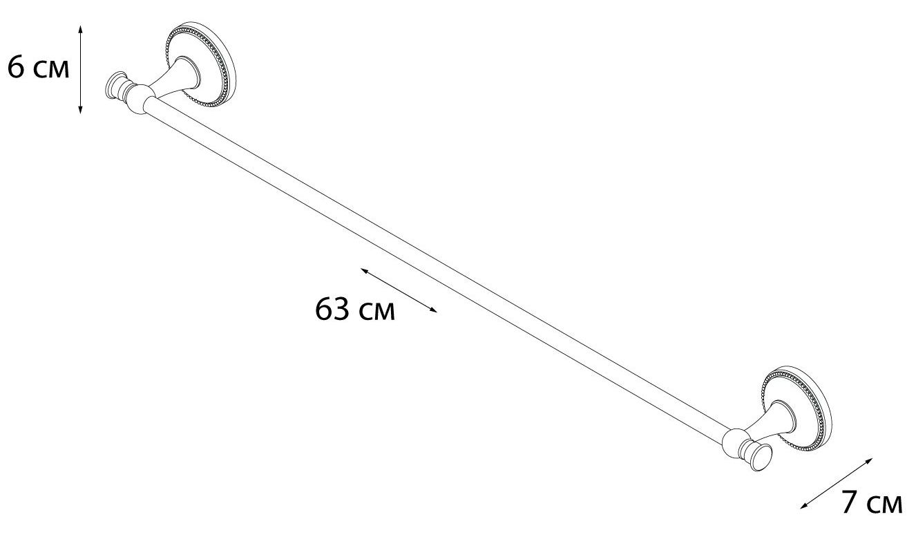 Полотенцедержатель трубчатый Grampus Alfa, GR-9501