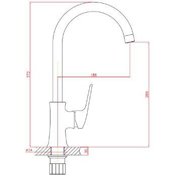 Смеситель для кухни Haiba HB70165