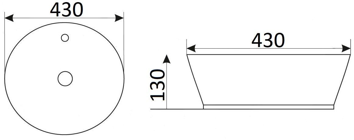 Раковина для ванной Ceramalux 45x45, D1306H020