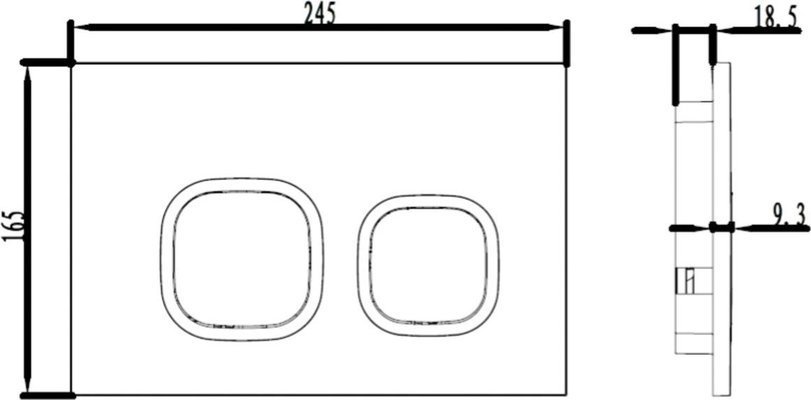 Клавиша смыва, универсальная, матовый белый, Iddis Unifix 040, UNI40MWi77