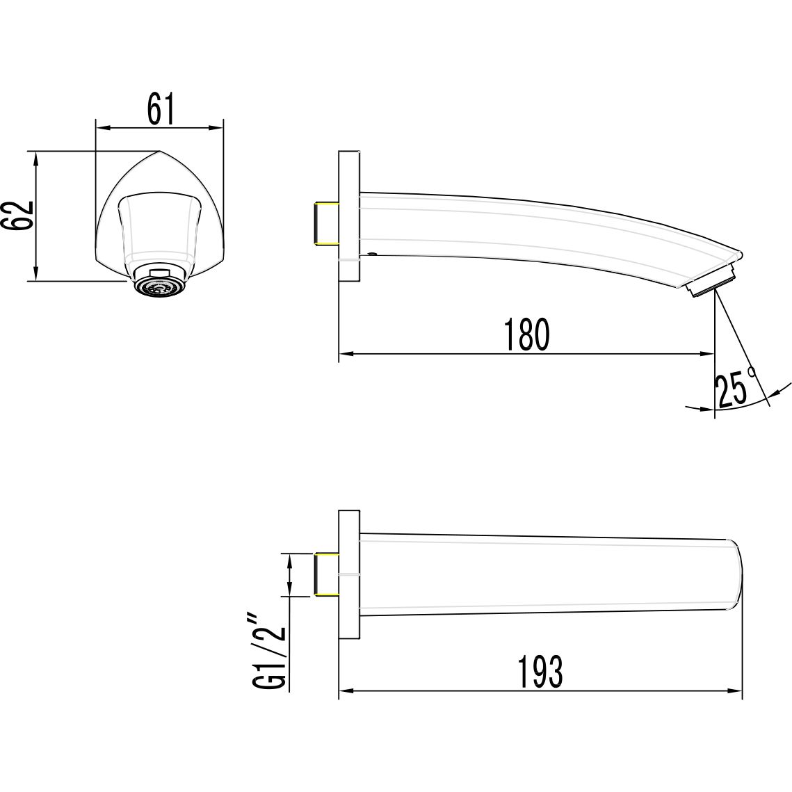Наполнитель для ванны встраиваемый 180 мм Lemark, LM3581C