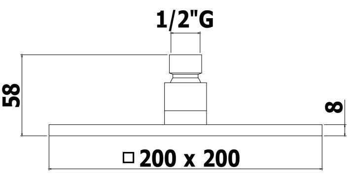 Верхний душ Paffoni Elle хром, ZSOF075CR