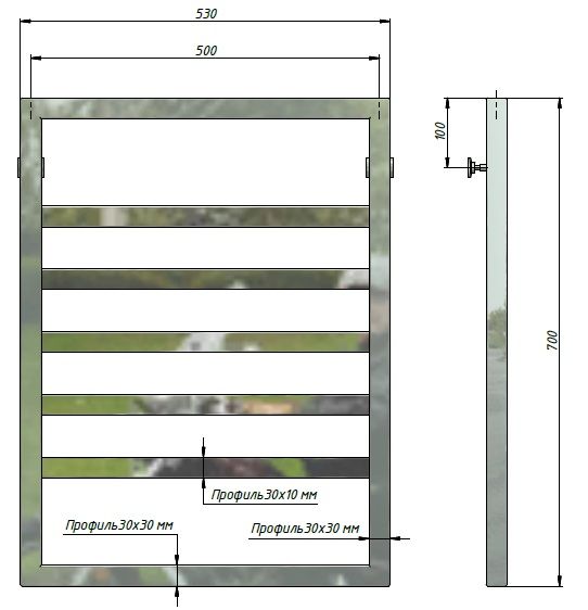 Полотенцесушитель Stinox Bergamo 50x70