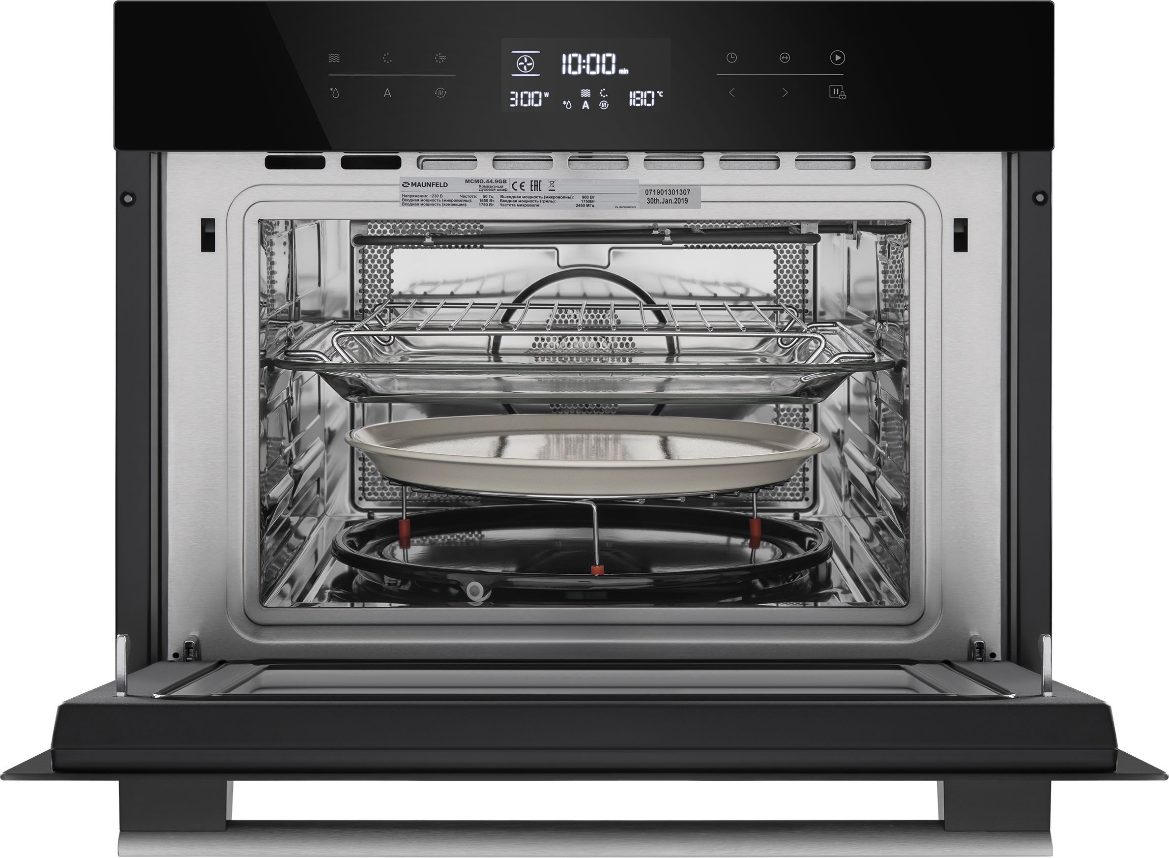 Шкаф духовой электрический с функцией СВЧ Maunfeld, MCMO.44.9GB