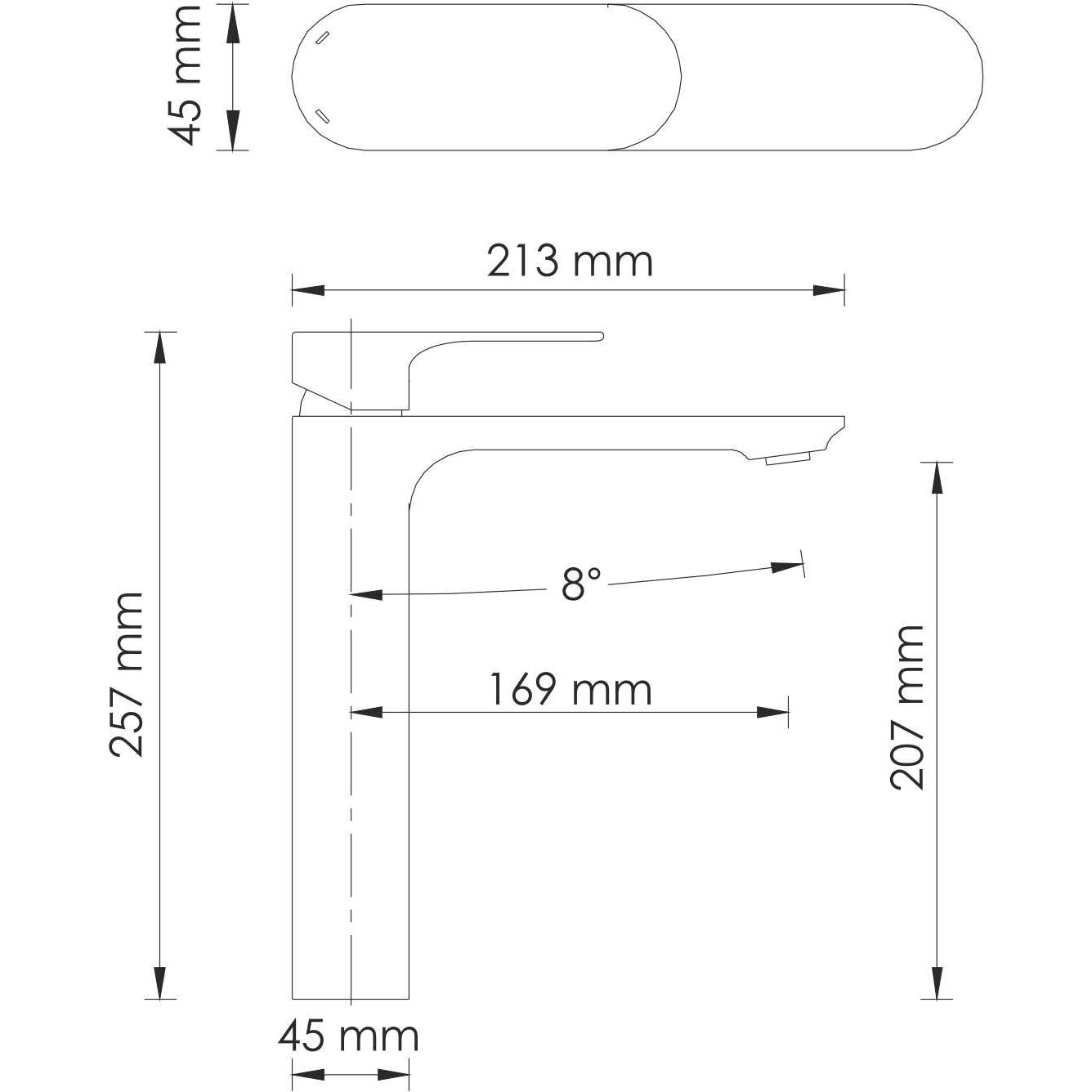 Смеситель для умывальника WasserKRAFT Elbe, 7403H