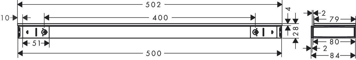 Полка Hansgrohe Rainfinity 500, 26844000
