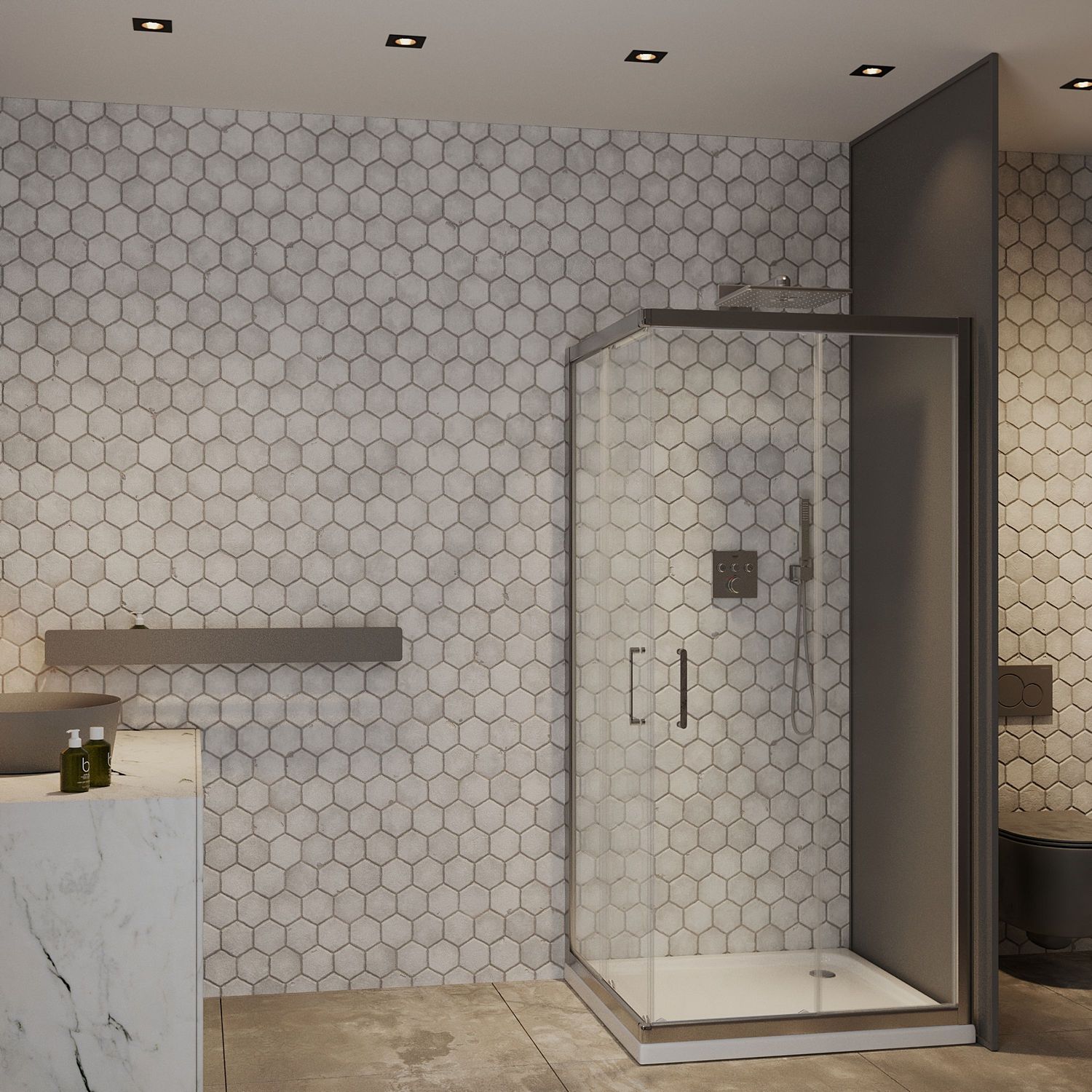 Душевой уголок Roxen Caspia 90x90, 55060-90