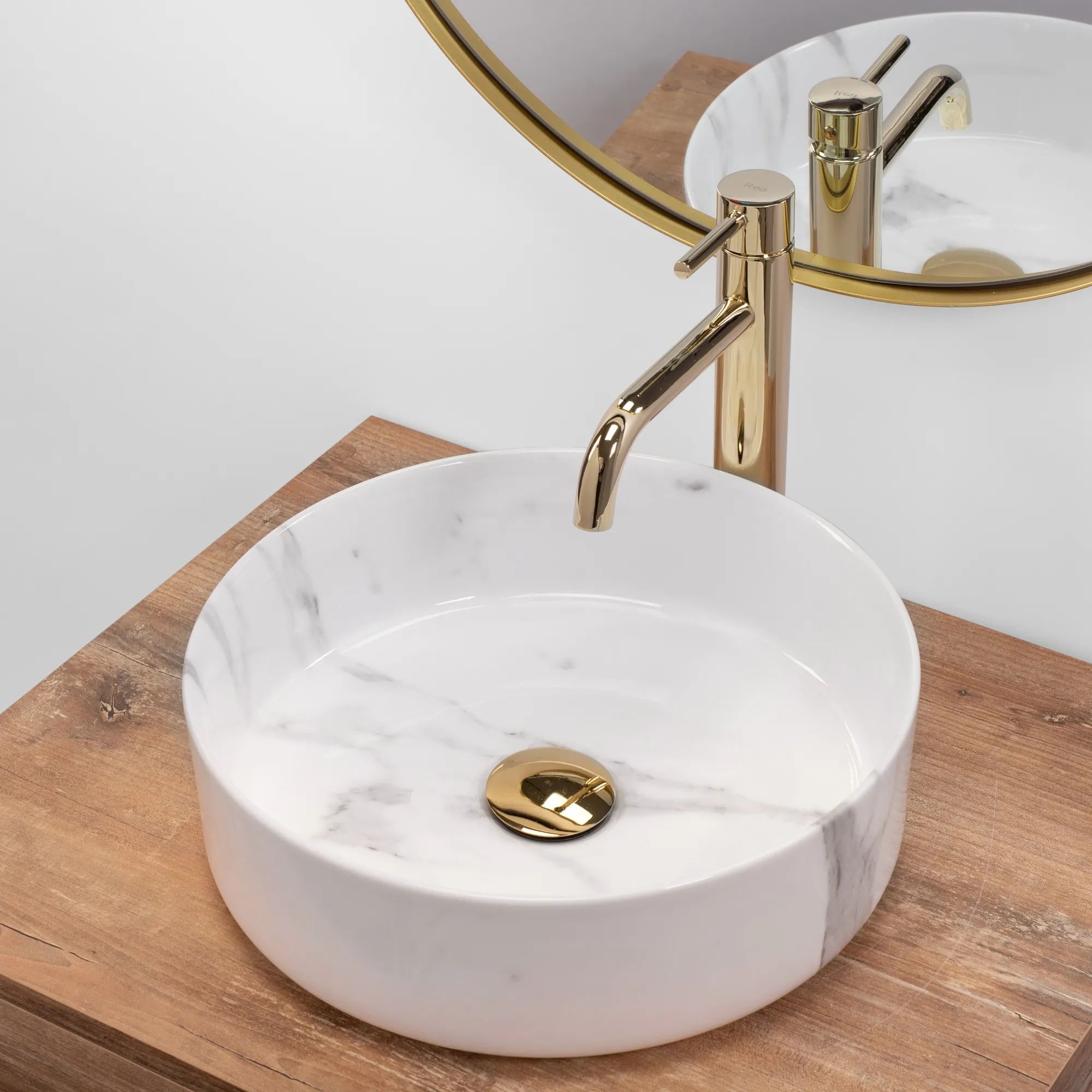 Умывальник Rea Sami Marble 36x36, REA-U5685