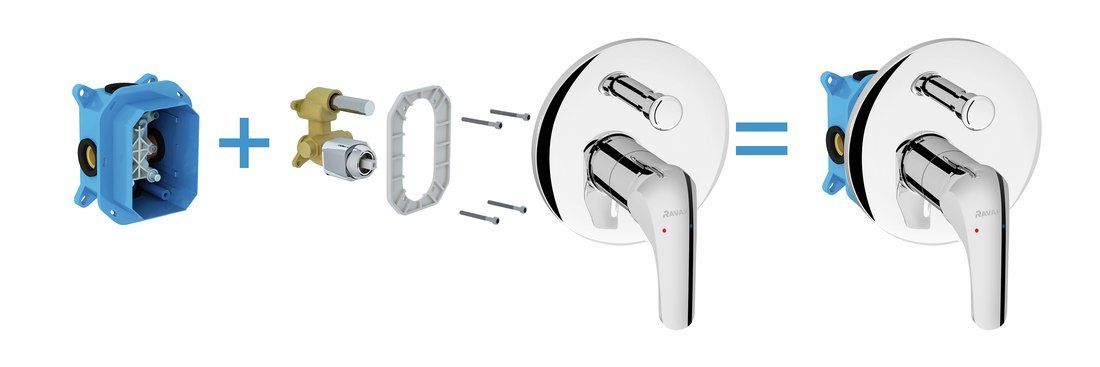 Механизм скрытого монтажа Ravak R-Box 070.50, X070052