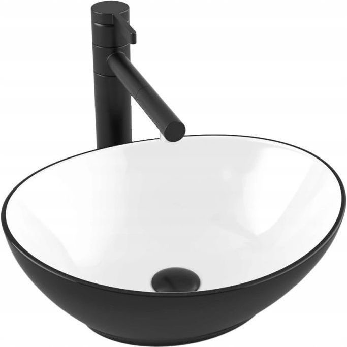 Умывальник Calani Fiesta Black White 41x34.5, CAL-00023