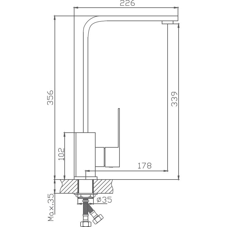 Смеситель для кухни Haiba HB70803