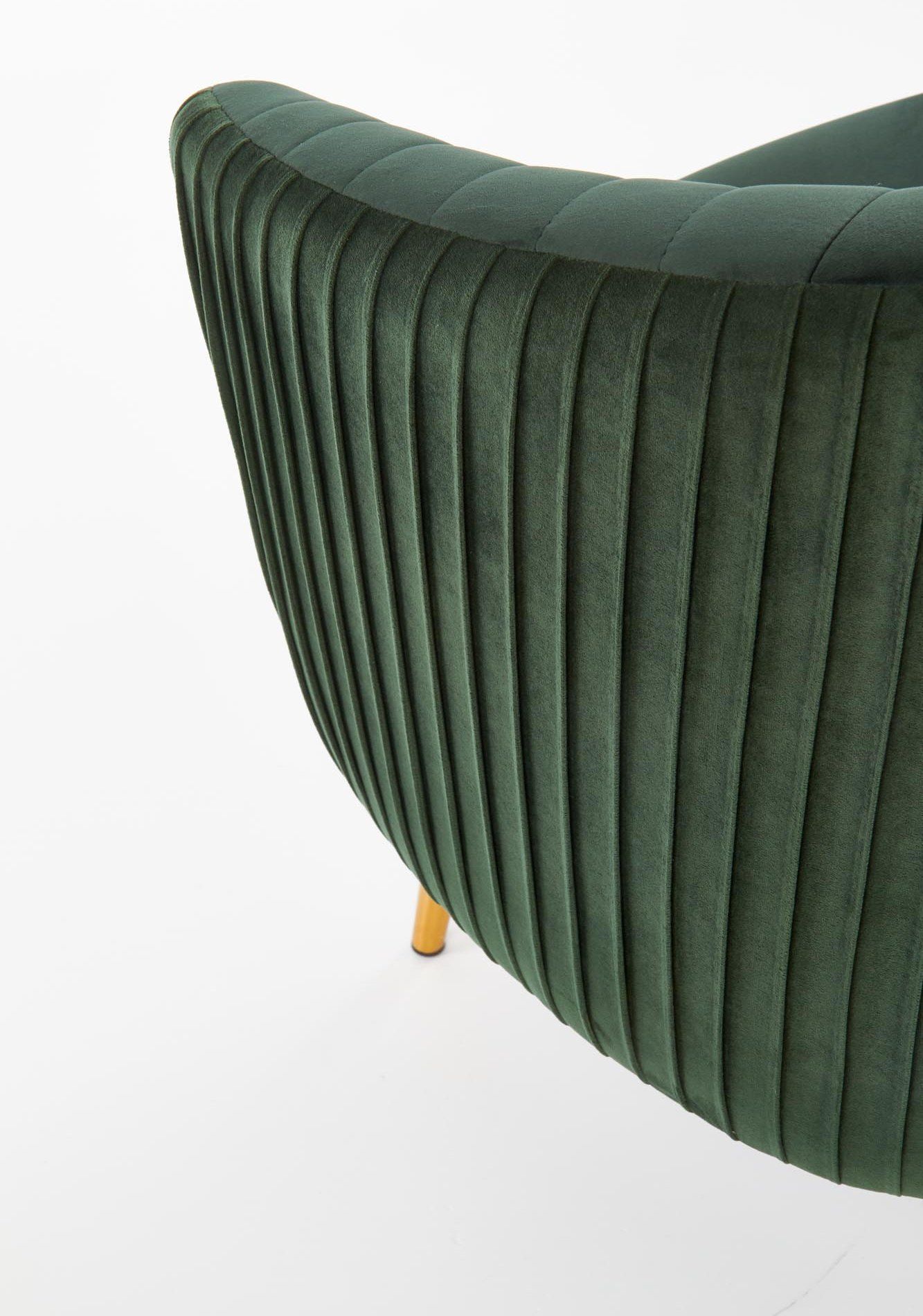 Кресло Halmar Crown темно-зеленый/золотой, V-CH-CROWN-FOT-C.ZIELONY