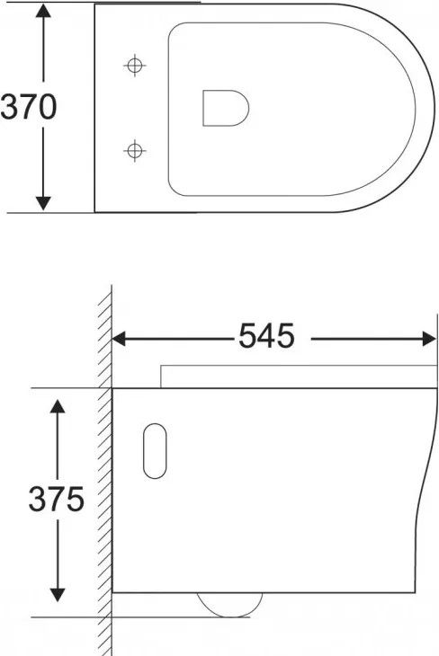 Унитаз подвесной безободковый Belbagno Ancona, BB1224CHR-SM