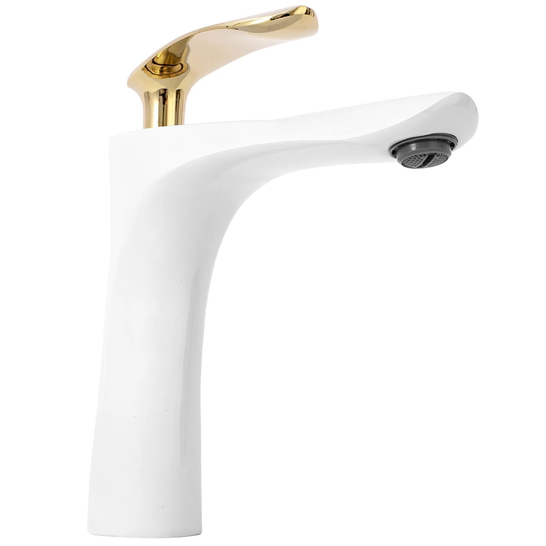 Смеситель для умывальника Rea Orbit White/Gold, REA-B2052