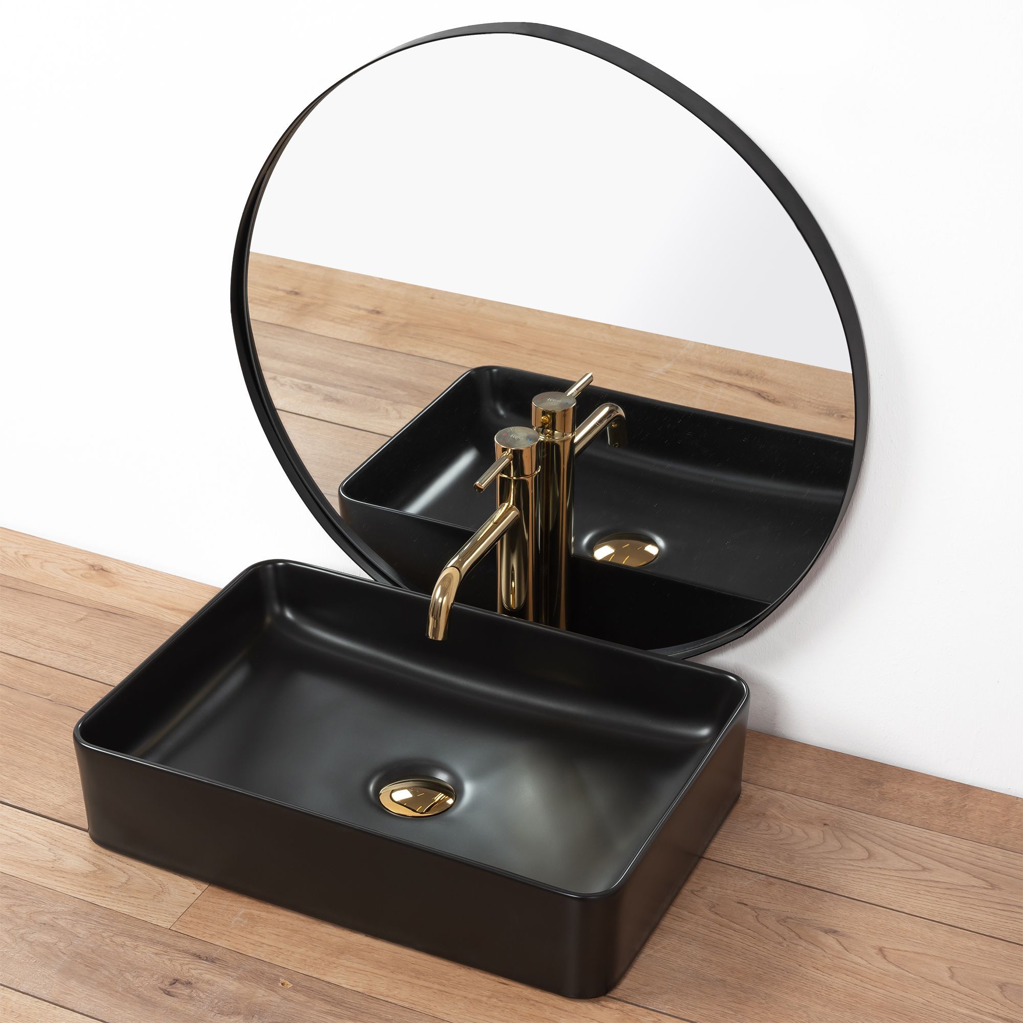 Умывальник Rea Avia Black Matt 50.5x34.5, REA-U0843