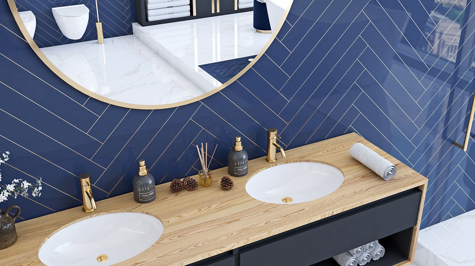 Умывальник Rea Nel White 47x29, REA-U6330