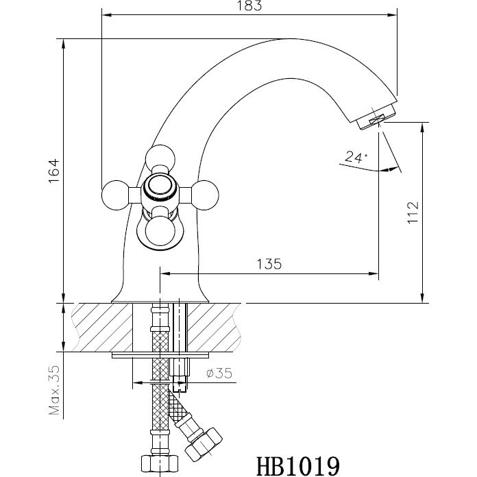 Смеситель для раковины Haiba HB1019