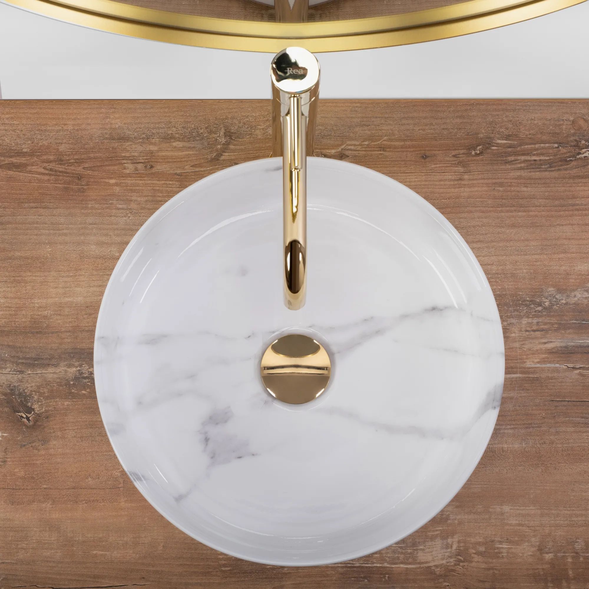 Умывальник Rea Sami Marble 36x36, REA-U5685