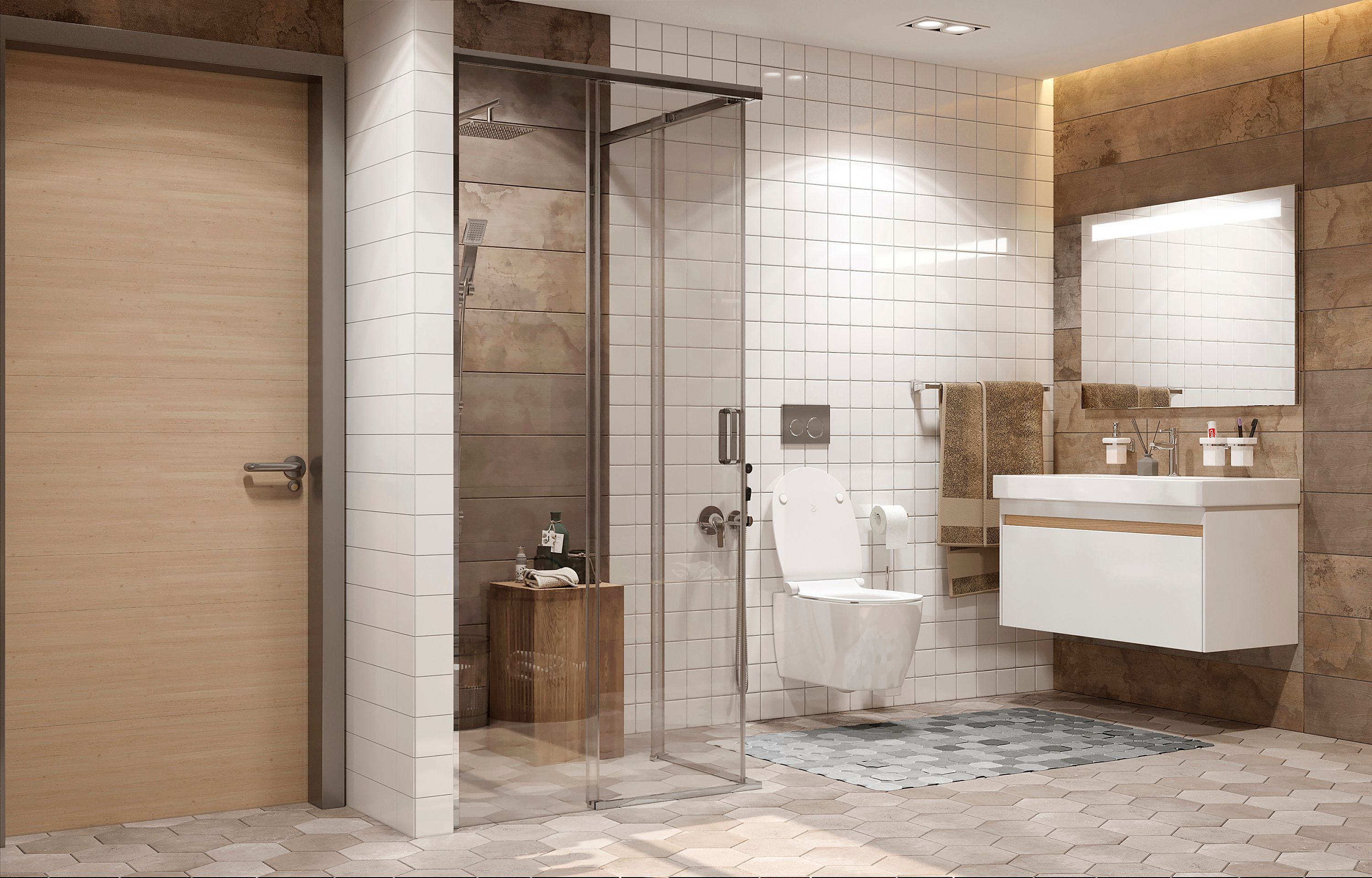 Квадратное душевое ограждение Ambassador Queen