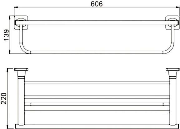 Полотенцедержатель с полкой Rose, RG1508H