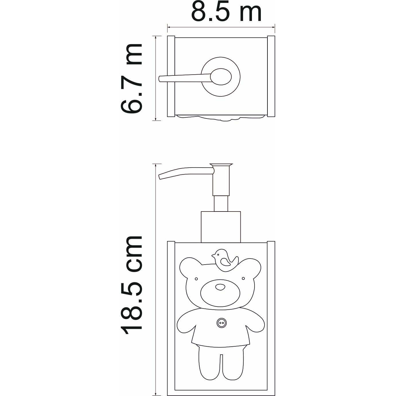 Дозатор для жидкого мыла WasserKRAFT Lossa, K-3499