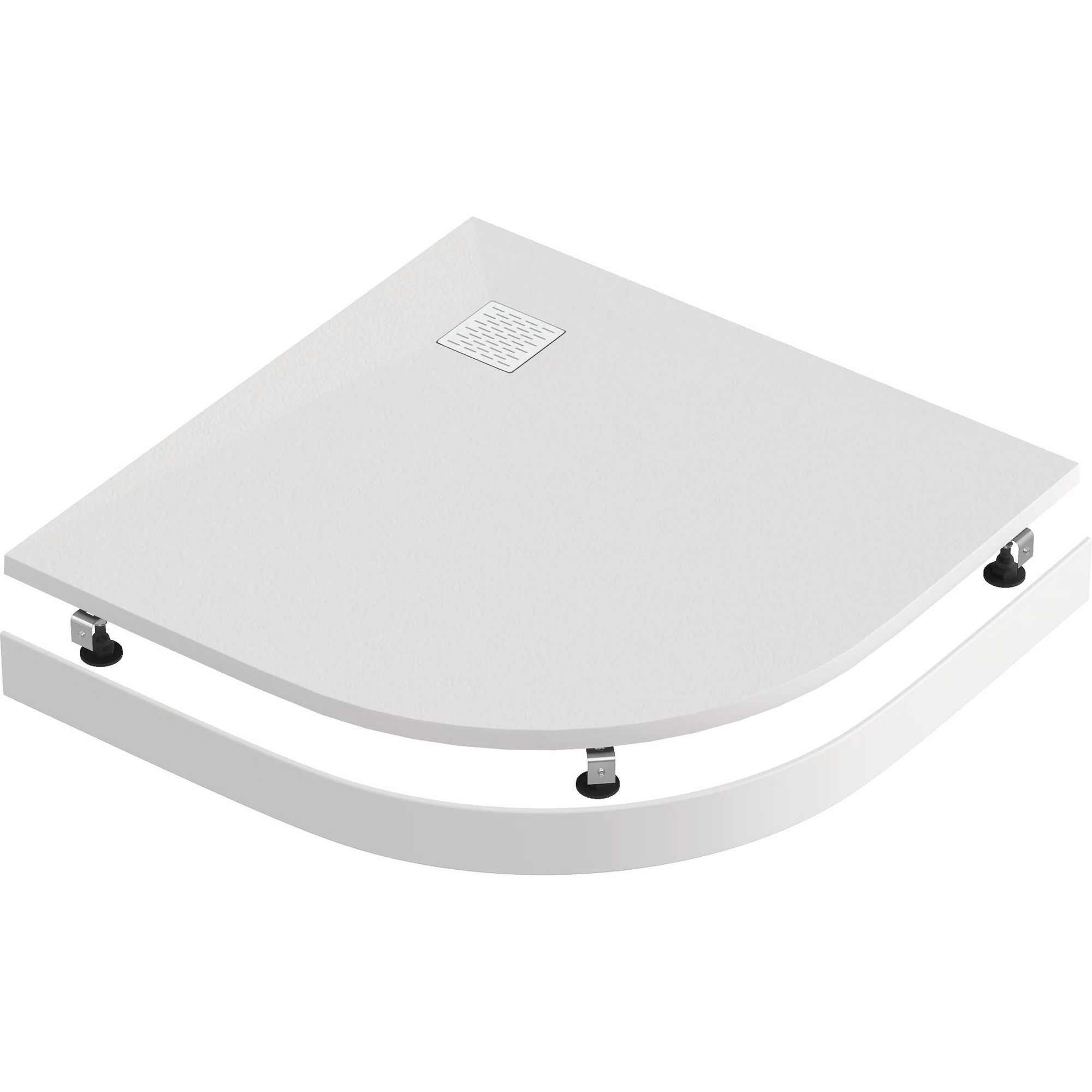 Мраморный душевой поддон Good Door Essentia R белый