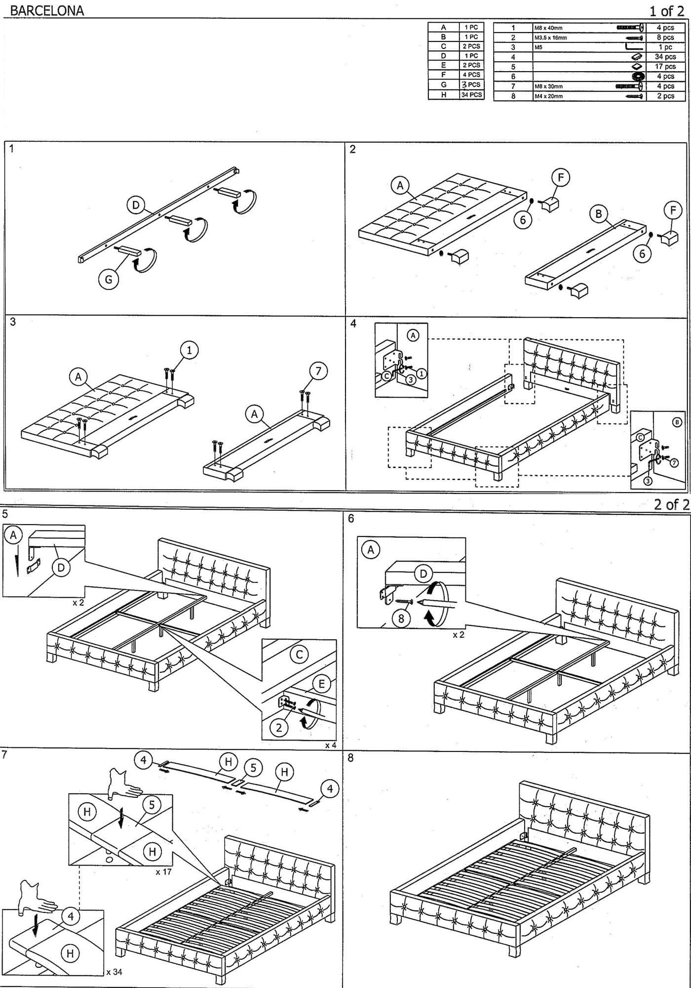 Кровать Signal Barcelona 160 серый/дуб, BARCELONA160SZ