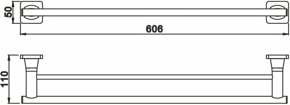 Полотенцедержатель двойной Rose, RG1527H