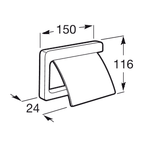Держатель для туалетной бумаги с крышкой Roca Tempo, A817033001